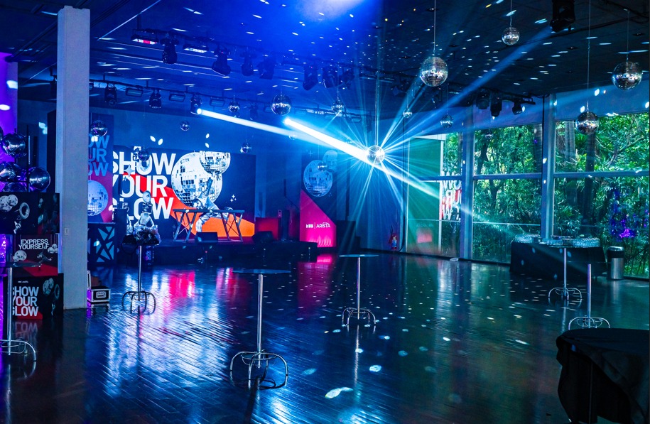 Iluminação em evento